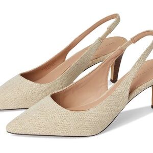 Cole Haan- Vandam Sling Back Pump Natural Canvas